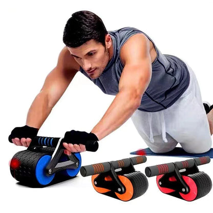 Double Wheel Abdominal Roller - Automatic Rebound Ab Wheel for Home Gym & Core Training for Men & Women