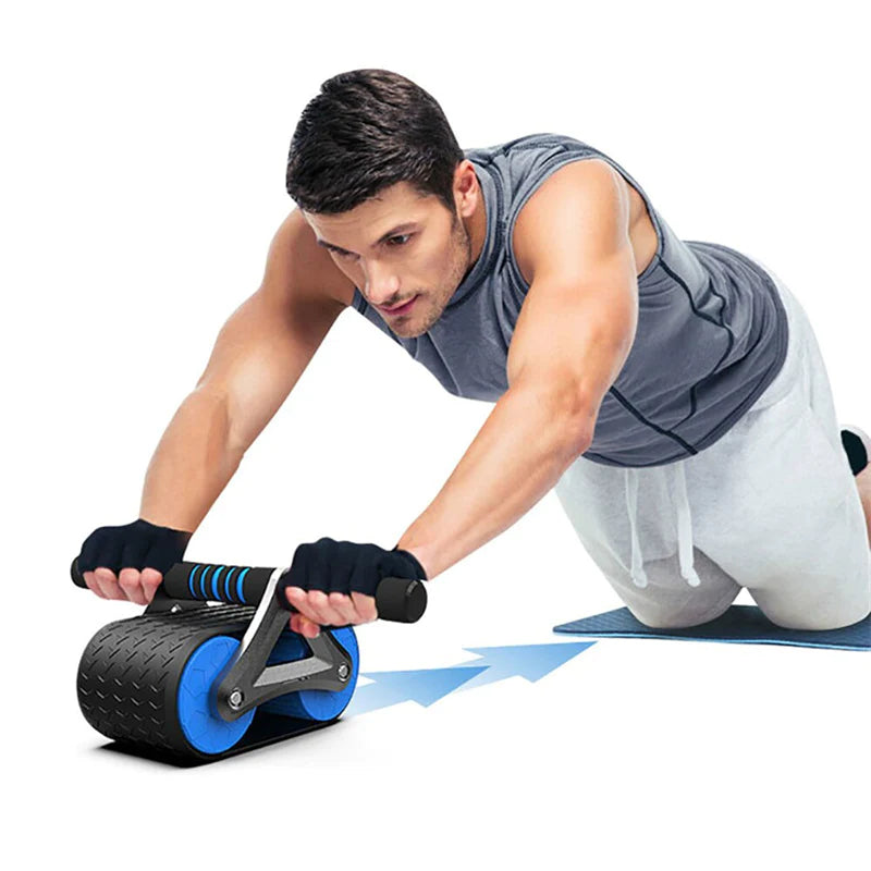 Double Wheel Abdominal Roller - Automatic Rebound Ab Wheel for Home Gym & Core Training for Men & Women