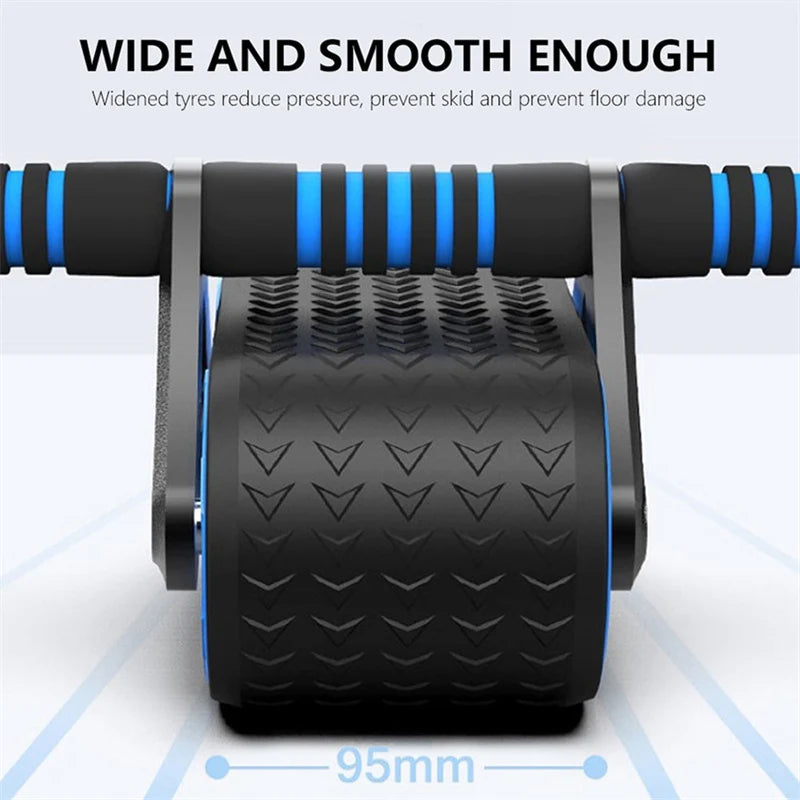 Double Wheel Abdominal Roller - Automatic Rebound Ab Wheel for Home Gym & Core Training for Men & Women